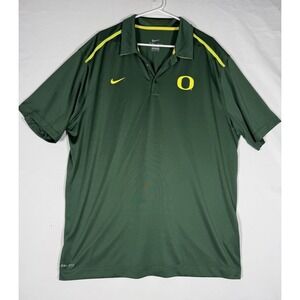EUC Nike Oregon Ducks Polo Shirt Men's XXL Green Short Sleeve Golf Casual